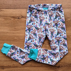 SIZE 4 Mermaid koalas leggings