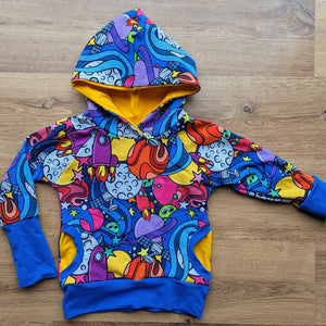 SIZE 1-3 grow with me Kasey Rainbow space hoodie