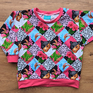 SIZE 3 Checkered jaguars lounge jumper