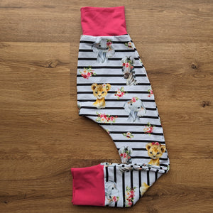 SIZE 5 Floral jungle animals stripes harem pants
