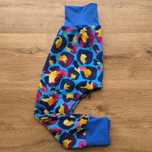 SIZE 3 Kasey Rainbow blue leopard harem pants
