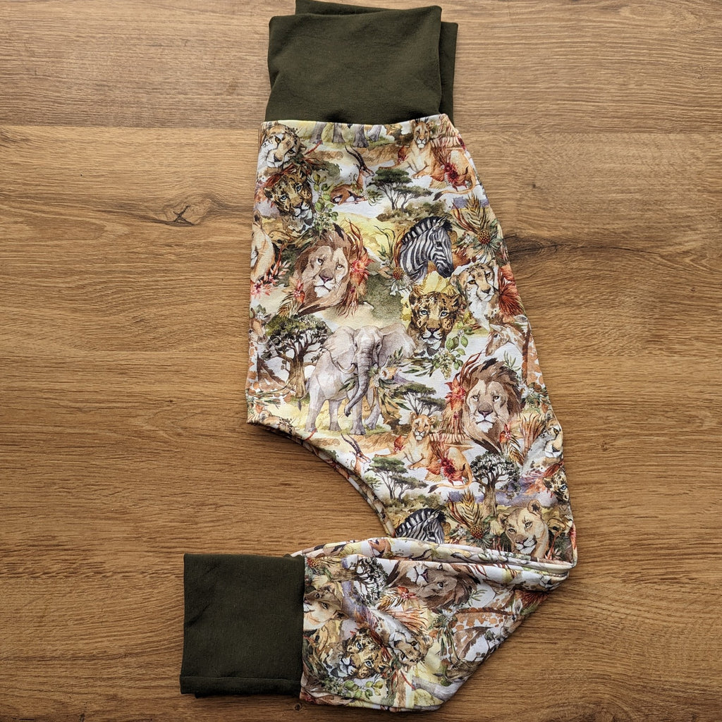 SIZE 4 Safari animals harem pants