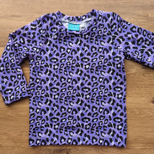 SIZE 3 Purple leopard print long sleeve tshirt