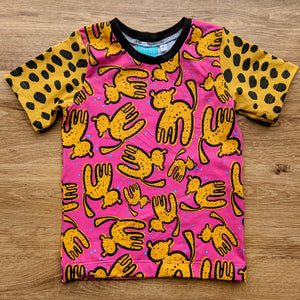 SIZE 4 Kasey Rainbow pink cheetahs tshirt