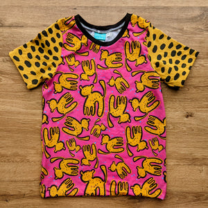 SIZE 7 Kasey Rainbow pink cheetahs tshirt