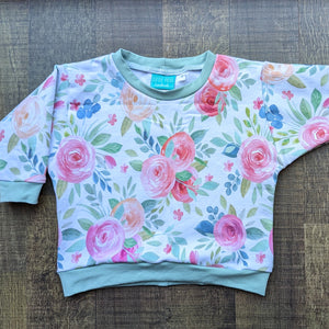 SIZE 0 Watercolour roses lounge jumper