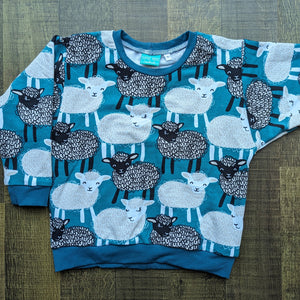 SIZE 4 Teal sheep lounge jumper