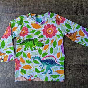 SIZE 3 Dino floral long sleeved tshirt
