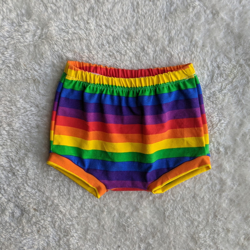 Size 2 bright rainbow stripes bummies
