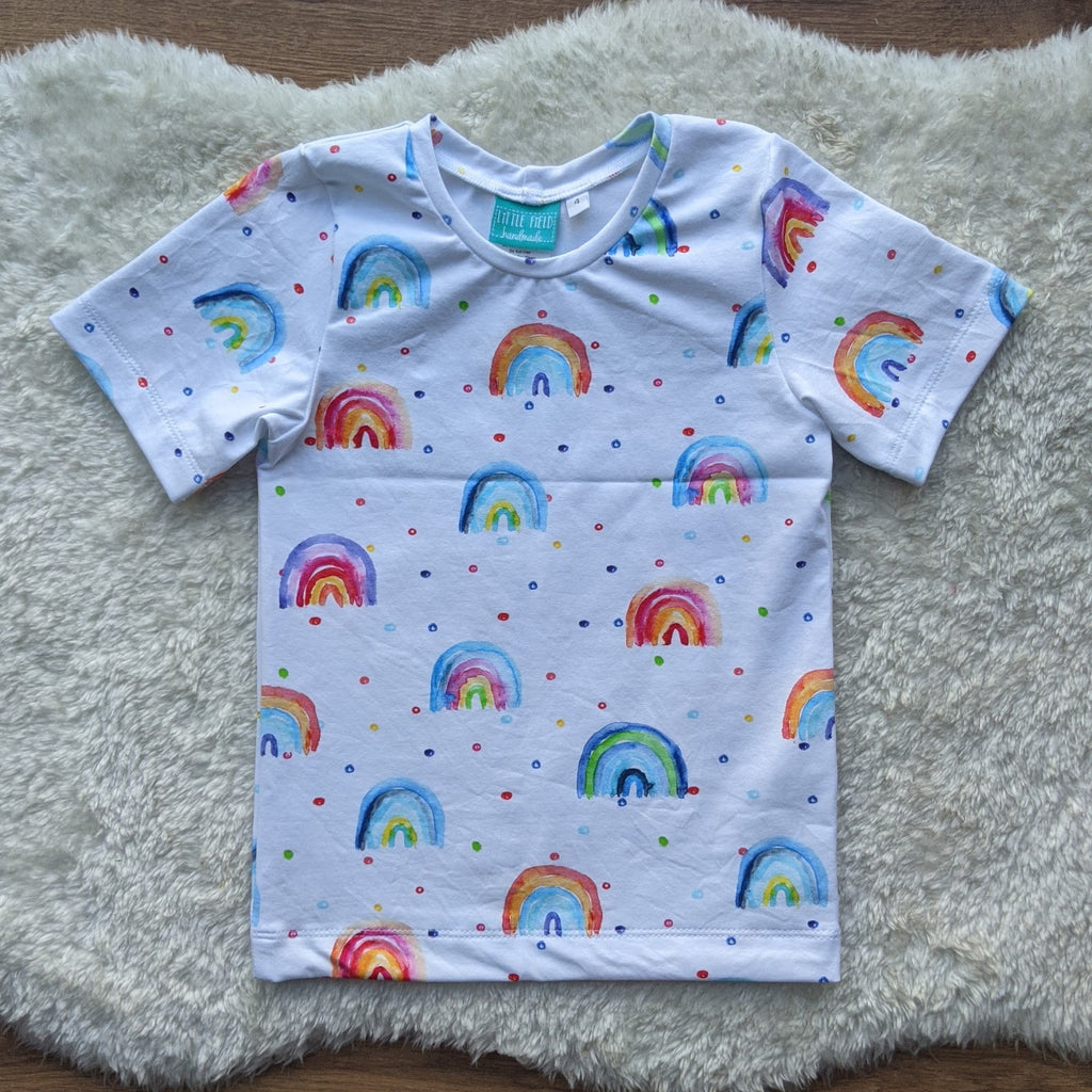 Size 4 Bright dotty rainbow tshirt
