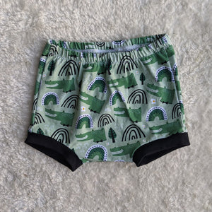 Size 4 Crocodile smiles rainbow bummies