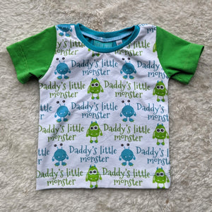 Size 00 Daddys Little Monster tshirt