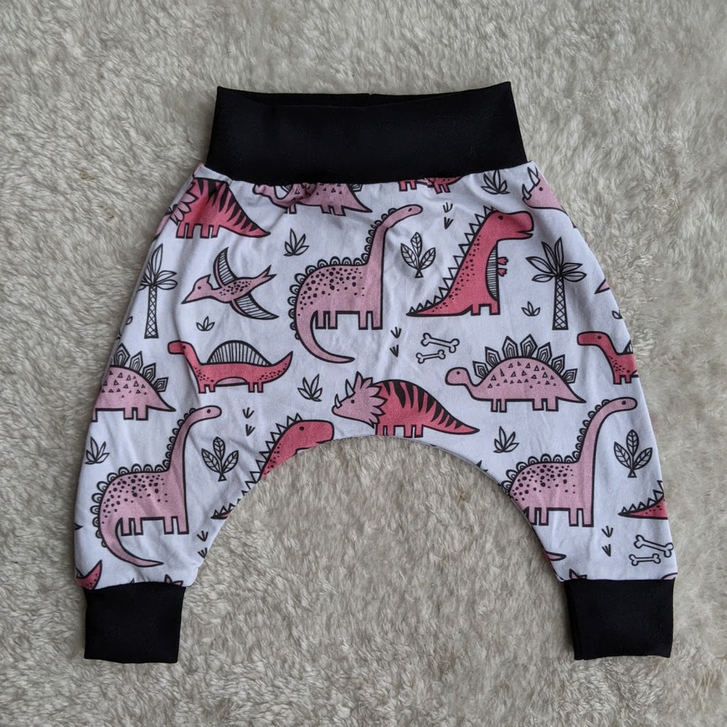 Size 00 Pink dinos harem pants