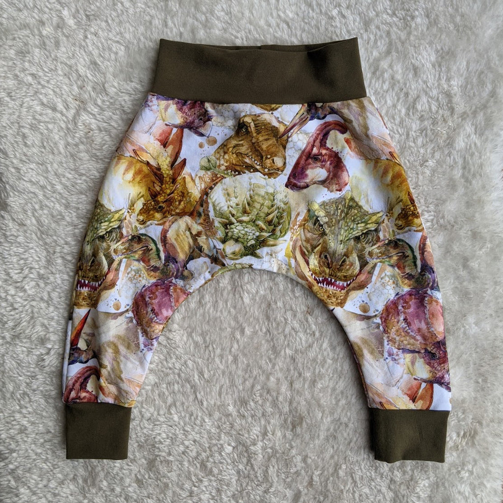 Size 0 Watercolour dinos harem pants