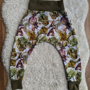 Size 2 Watercolour dinos harem pants