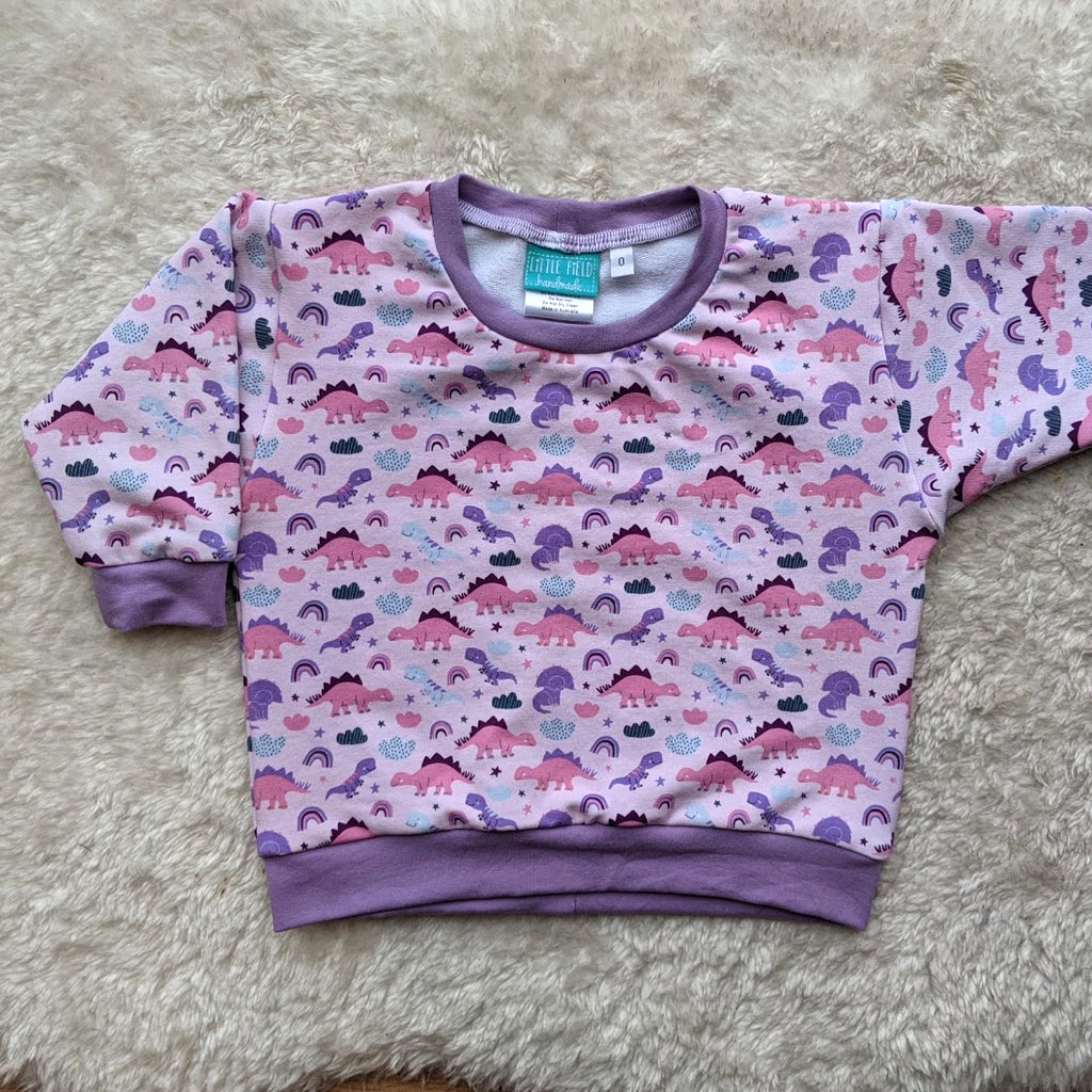 Size 0 Pink & purple dino lounge jumper