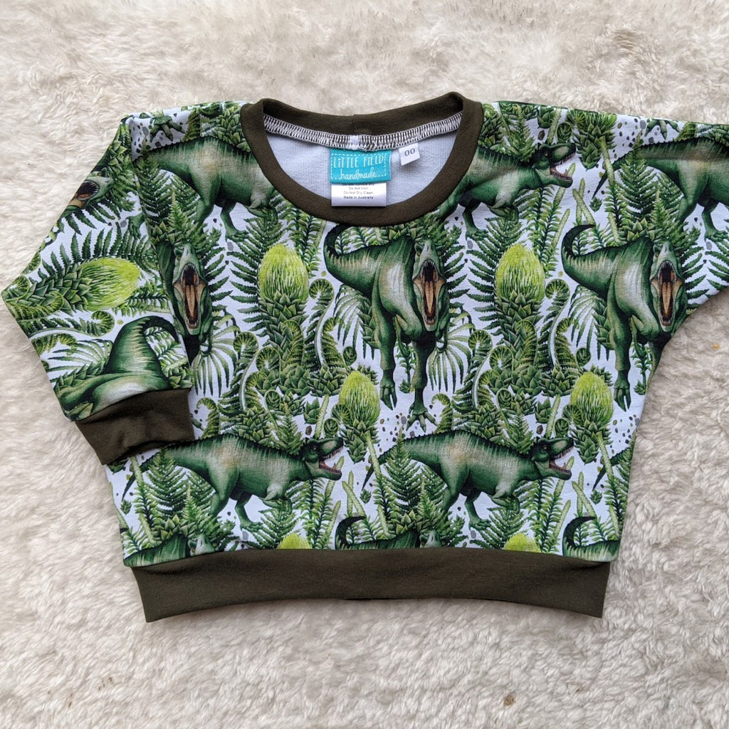 Size 00 T-rex jungle dinos lounge jumper