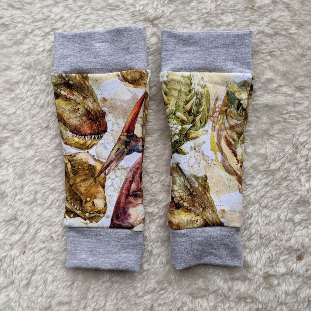 Size 0 Watercolour dinos leg warmers