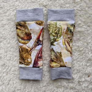 Size 0 Watercolour dinos leg warmers