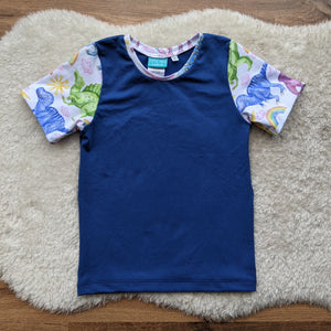 Size 5 rainbow dinos tshirt