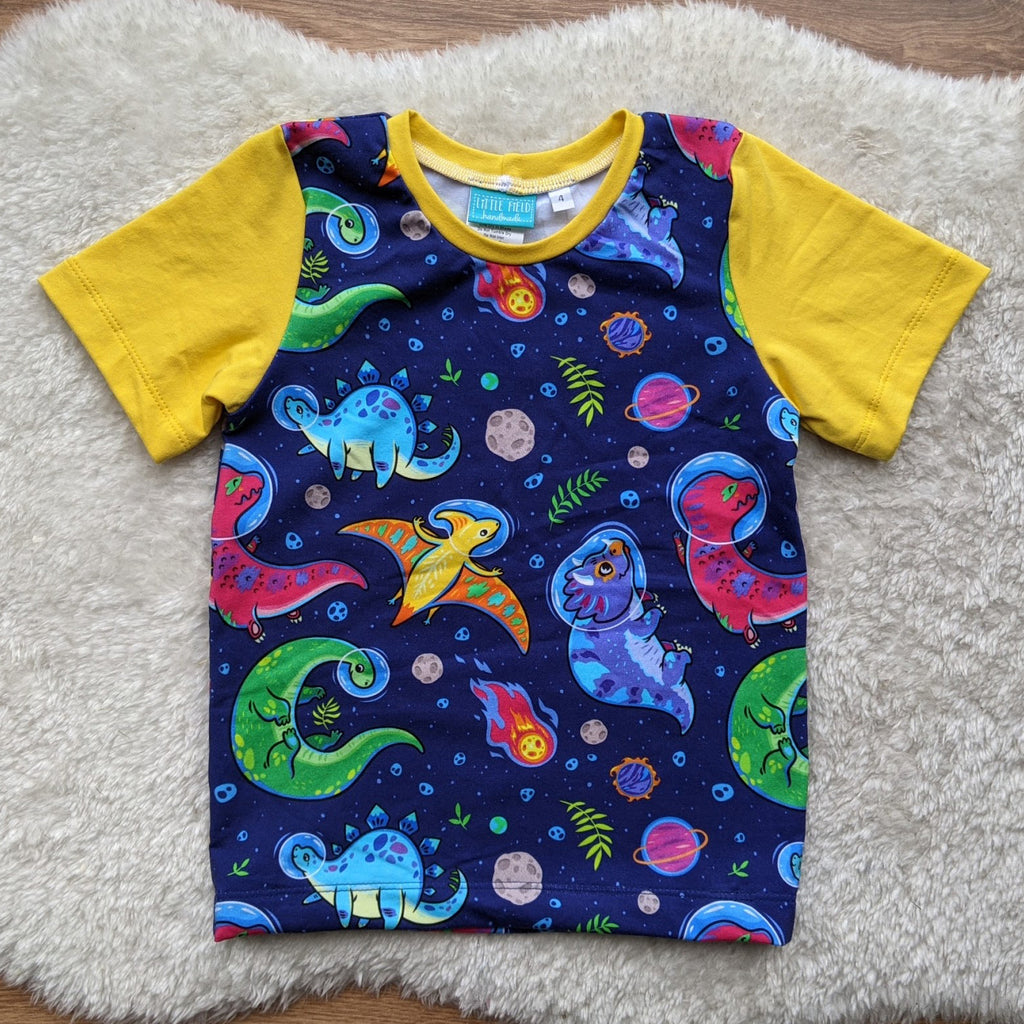 Size 4 Space dinos tshirt