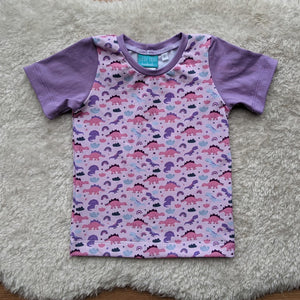 Size 3 Pink & purple dinos tshirt