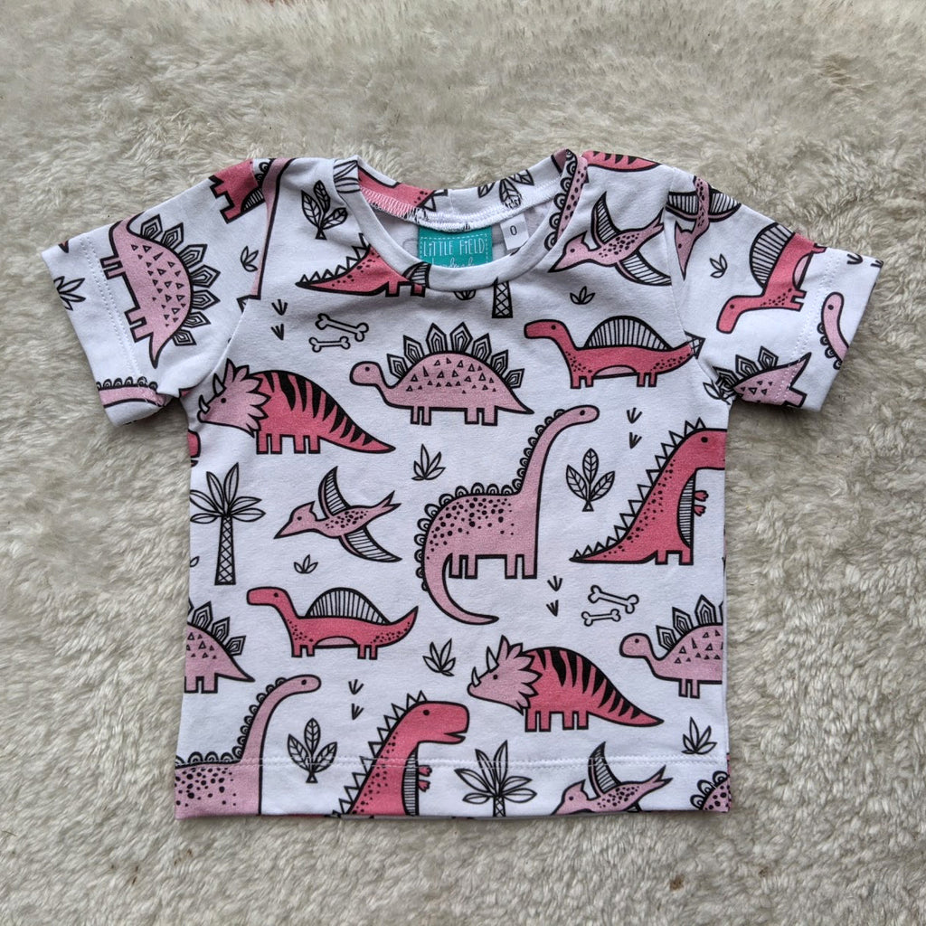 Size 0 Pink dinos tshirt