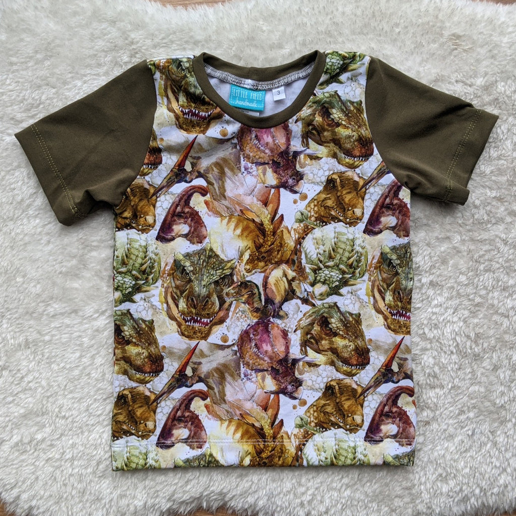 Size 3 Watercolour dinos tshirt