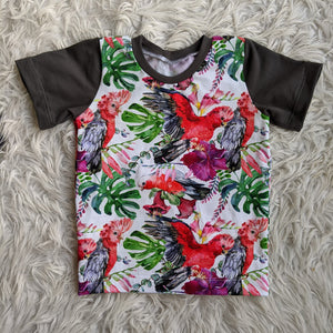 Size 1 Galahs & leaves tshirt