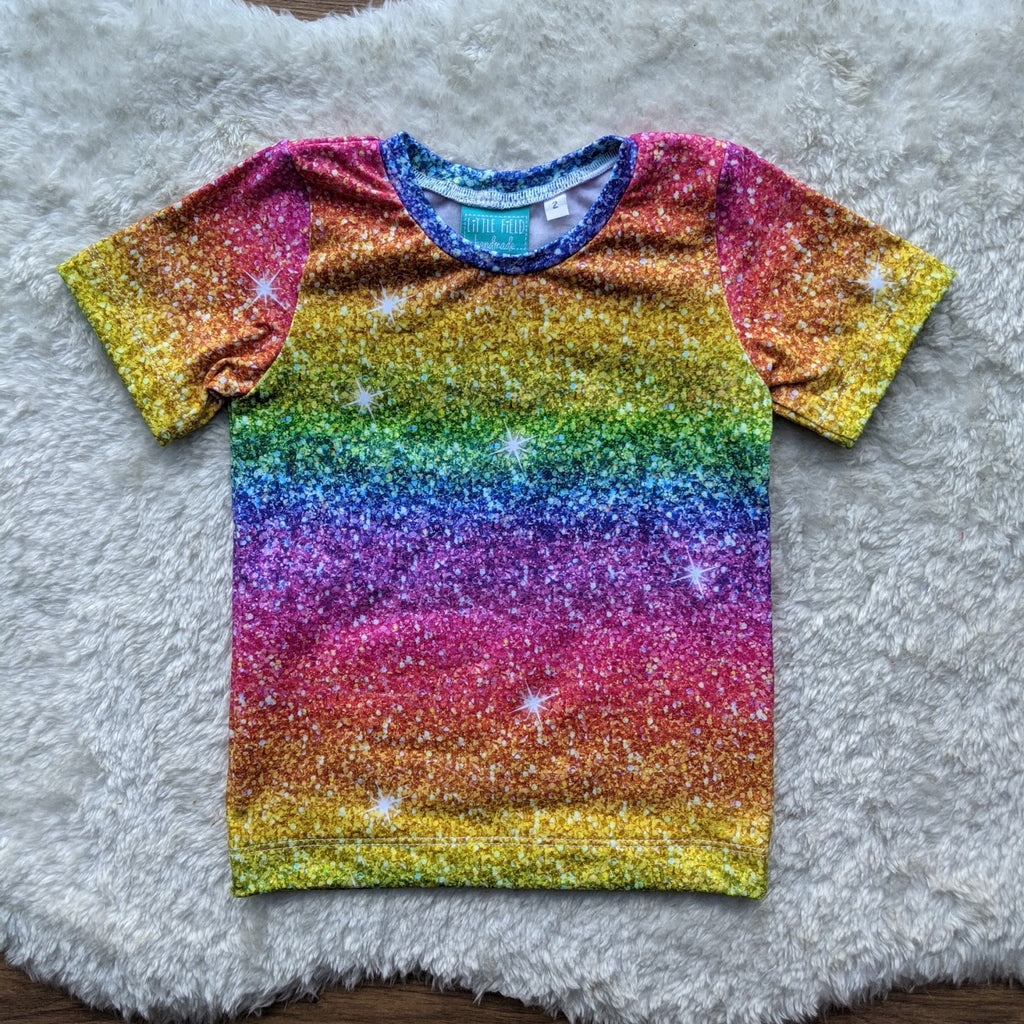 Size 2 Glitter rainbow tshirt