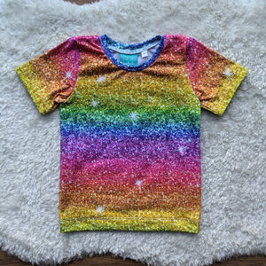Size 2 Glitter rainbow tshirt