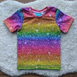 Size 4 Glitter rainbow tshirt