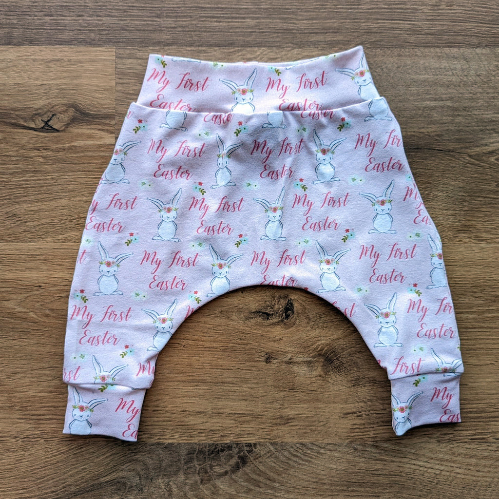 SIZE 000 My first Easter floral bunnies harem pants