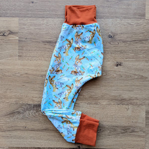 SIZE 3 Fishing bunnies harem pants SECONDS