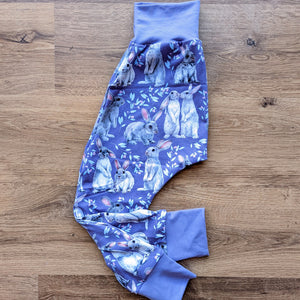 SIZE 3 Purple floral bunnies harem pants