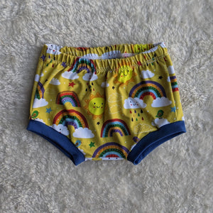 Size 1 Happy sunshine rainbow yellow bummies