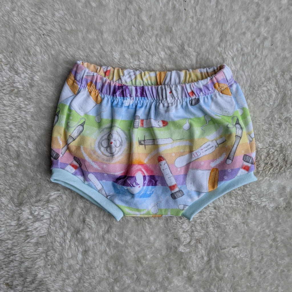 Size 000 IVF pastel rainbow bummies