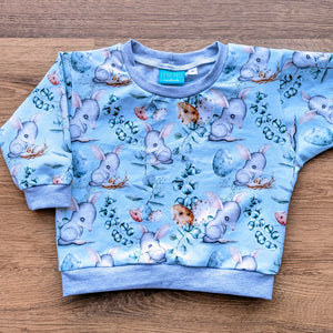 SIZE 0 Bilby with leaves Lounge Jumper