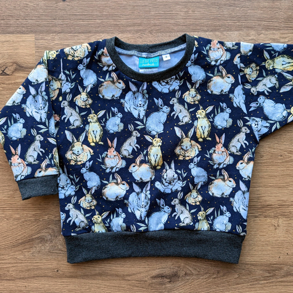 SIZE 2 Navy bunnies lounge jumper