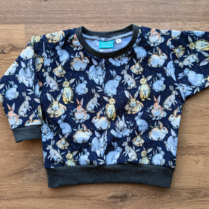 SIZE 2 Navy bunnies lounge jumper