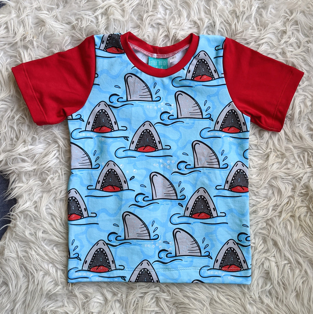 Size 3 sharks tshirt