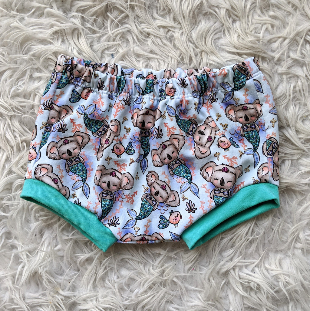 Size 0 mermaid koalas bummies