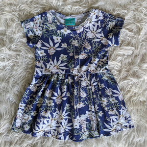 Size 1 Flannel flowers night gathered waist dress