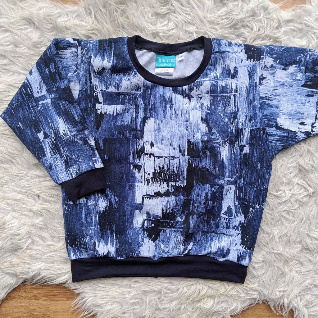 Size 4 Blue grunge lounge jumper