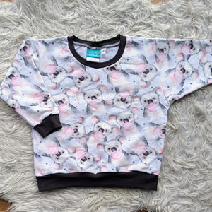 Size 2 Bubblegum koalas lounge jumper