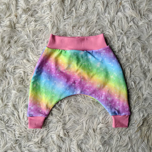 Size 0000 Rainbow unicorn fart harem pants