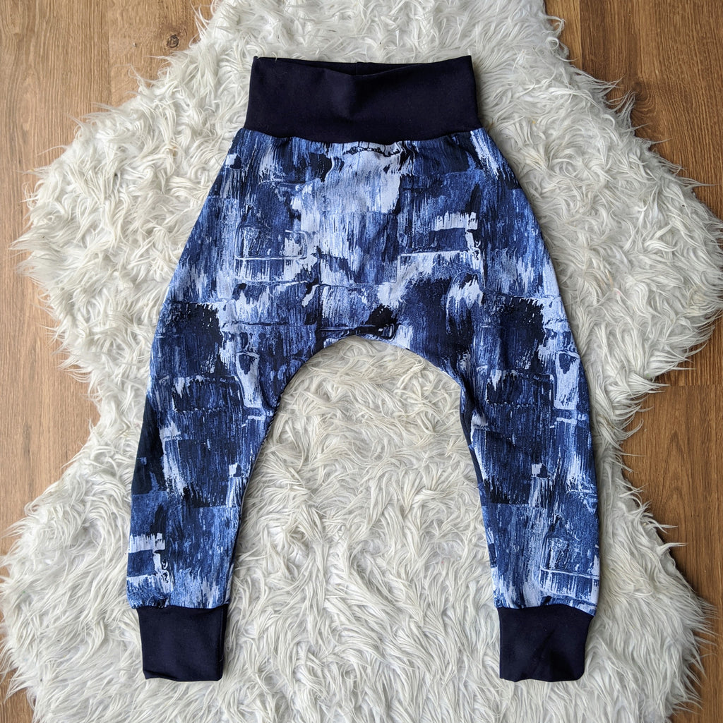 Size 4 Blue grunge harem pants