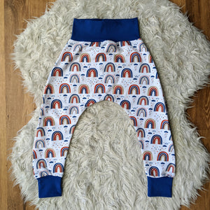 Size 3 Rainbows & clouds harem pants
