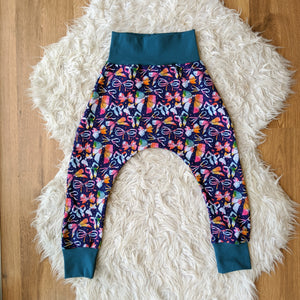 Size 4 Colourful bows harem pants
