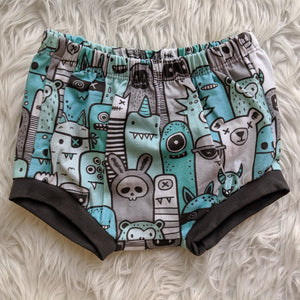 SIZE 0 Blue monsters bummies